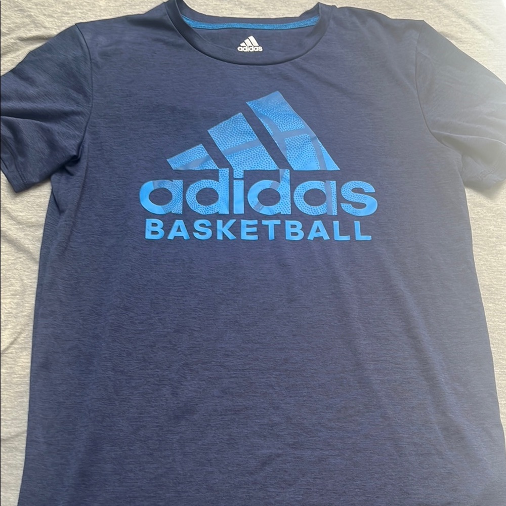 Adidas Kids Blue Basketball T-Shirt